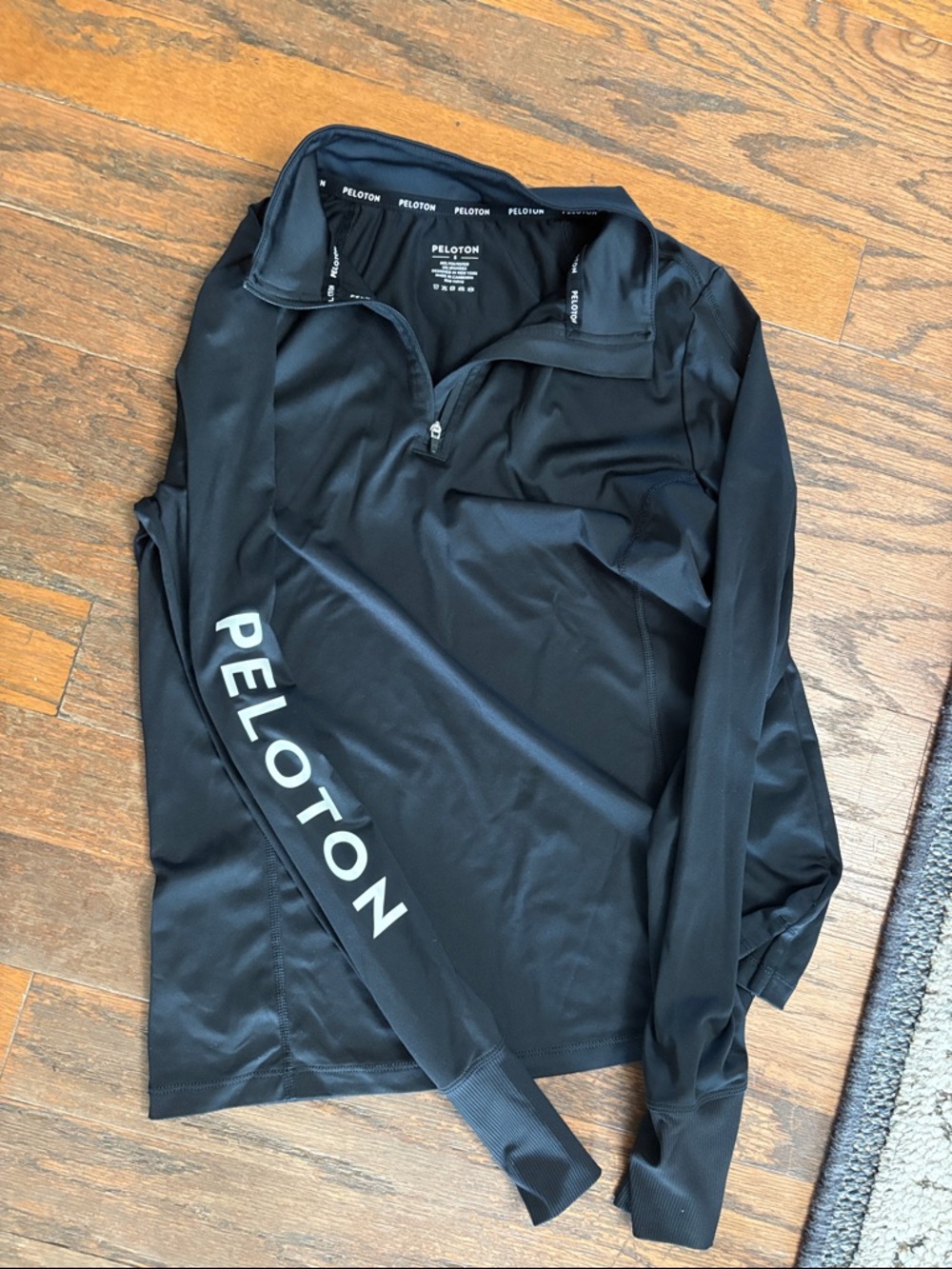 Peloton Men's Black Lightweight Quarter-Zip Pullover